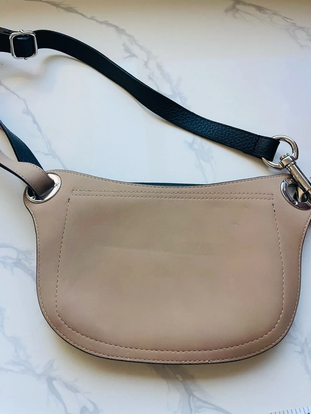 Michael Kors Pebbled Leather Fanny pack / belt bag with Silver Rings